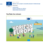 Участие в вебинаре «Как подготовить удачное предложение в Horizon Europe”