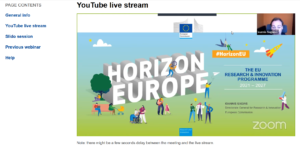 Участь у вебінарі «Успішна пропозиція для Horizon Europe: науково- технічна досконалість є ключовою, але не забувайте про інші аспекти»