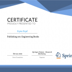 Participation in the online seminar “Publishing 101: Engineering Books”