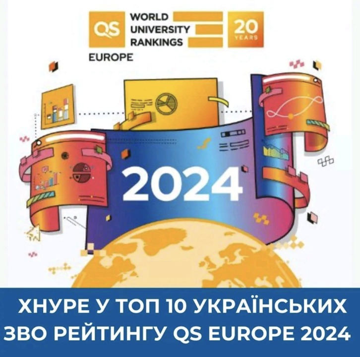 ХНУРЕ у топ 10 українських ЗВО рейтингу QS EUROPE 2024